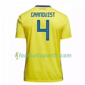Tenue Suède Granqvist 4 Domicile Coupe du monde 2018 Maillot de Foot